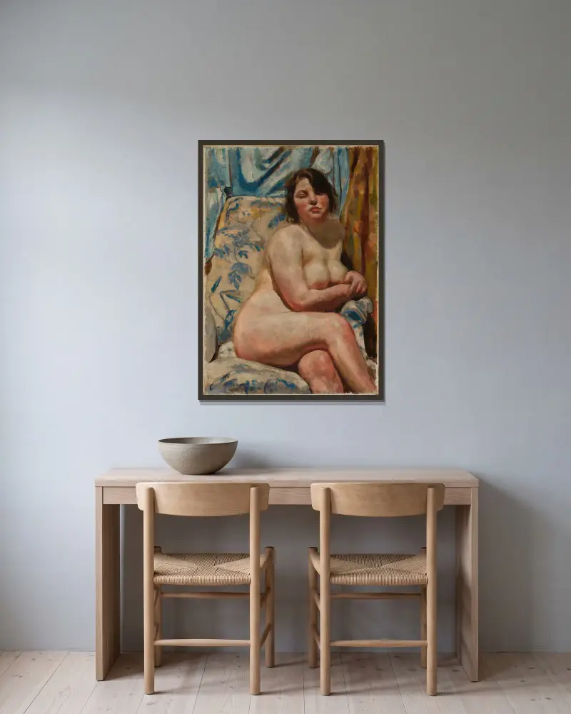 Female model av Wojciech Weiss inramad på en vägg