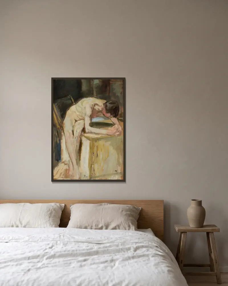 Akt von Wojciech Weiss gerahmt an einer Wand
