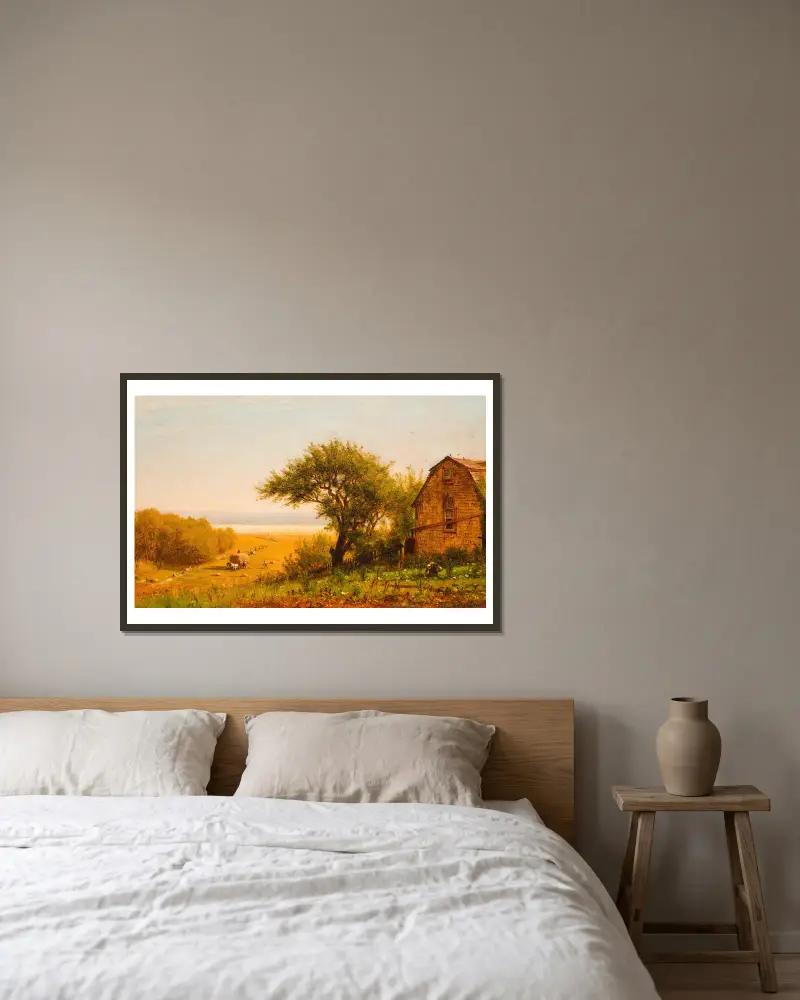 Ein Heim am Meer von Worthington Whittredge gerahmt an einer Wand