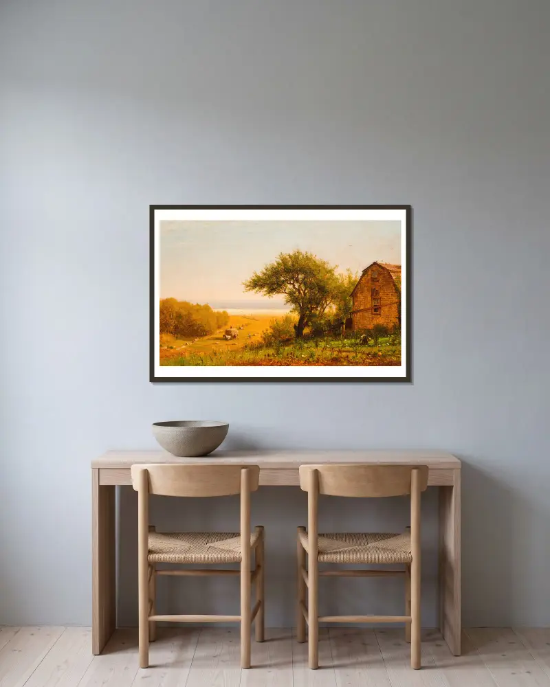 Ein Heim am Meer von Worthington Whittredge gerahmt an einer Wand