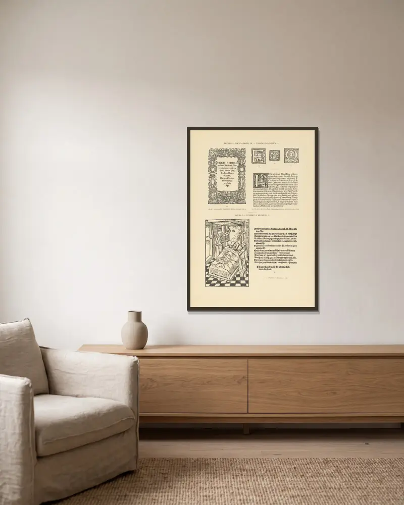 L’art typographique dans les Pays-Bas pendant les années 1500 à 1540 Pl.139 av Wouter Nijhoff inramad på en vägg