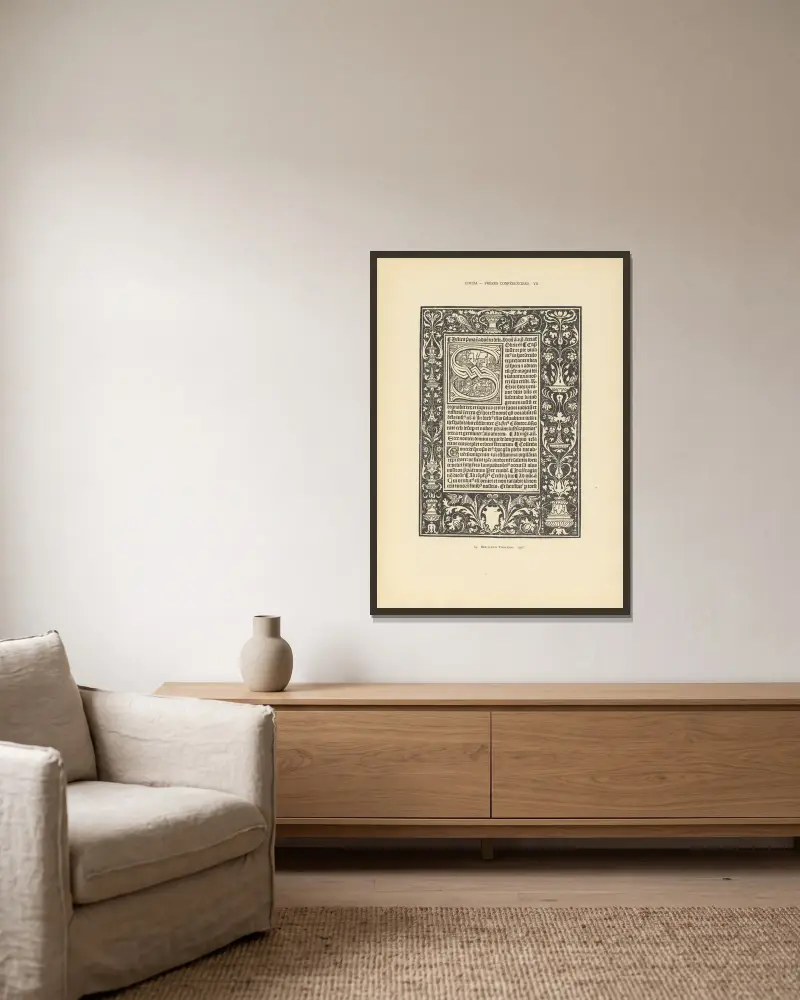 L’art typographique dans les Pays-Bas pendant les années 1500 à 1540 Pl.080 av Wouter Nijhoff inramad på en vägg