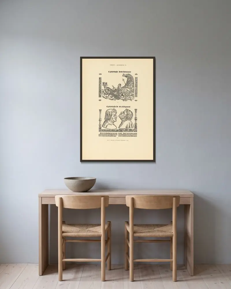 L’art typographique dans les Pays-Bas pendant les années 1500 à 1540 Pl.125 av Wouter Nijhoff inramad på en vägg