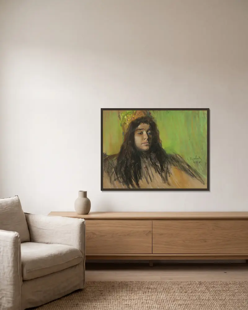 Eine Erzählung von Leon Wyczółkowski gerahmt an einer Wand