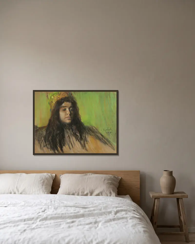 Eine Erzählung von Leon Wyczółkowski gerahmt an einer Wand