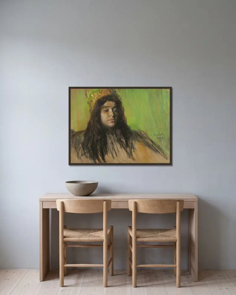 Eine Erzählung von Leon Wyczółkowski gerahmt an einer Wand