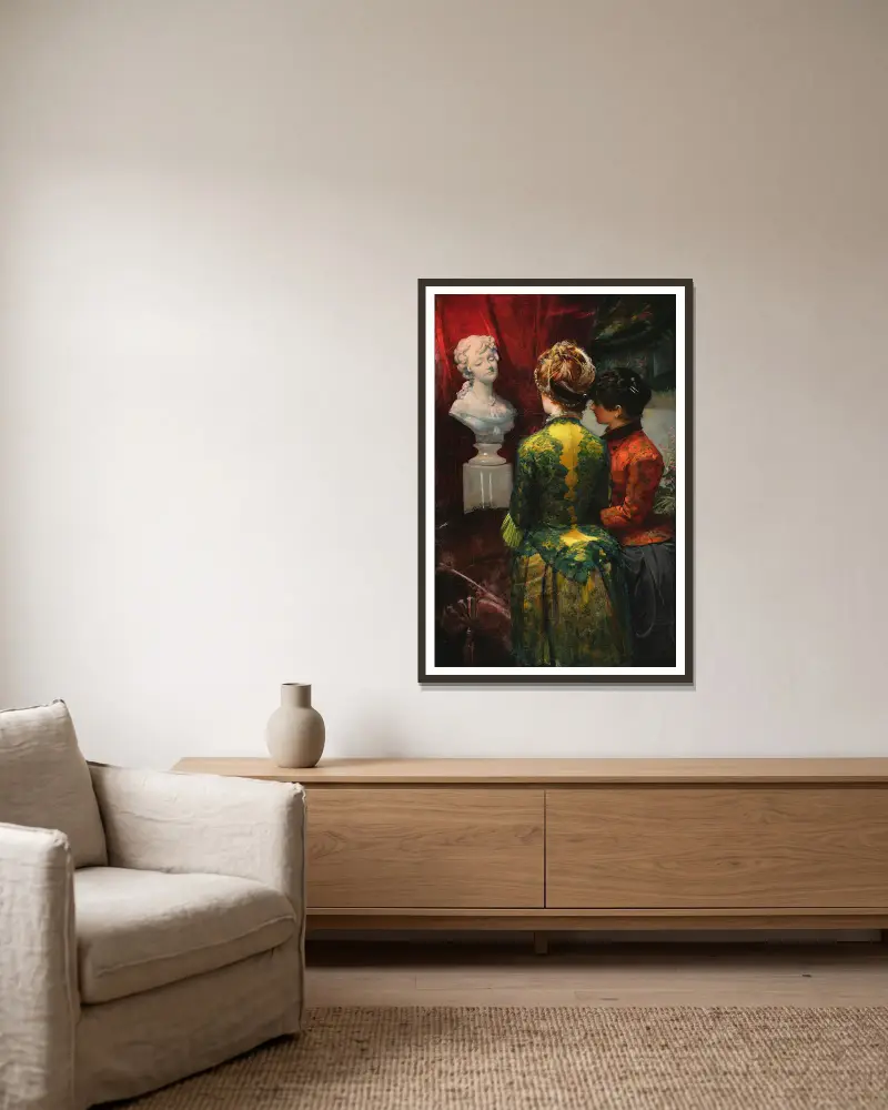 Im Boudoir von Leon Wyczółkowski gerahmt an einer Wand