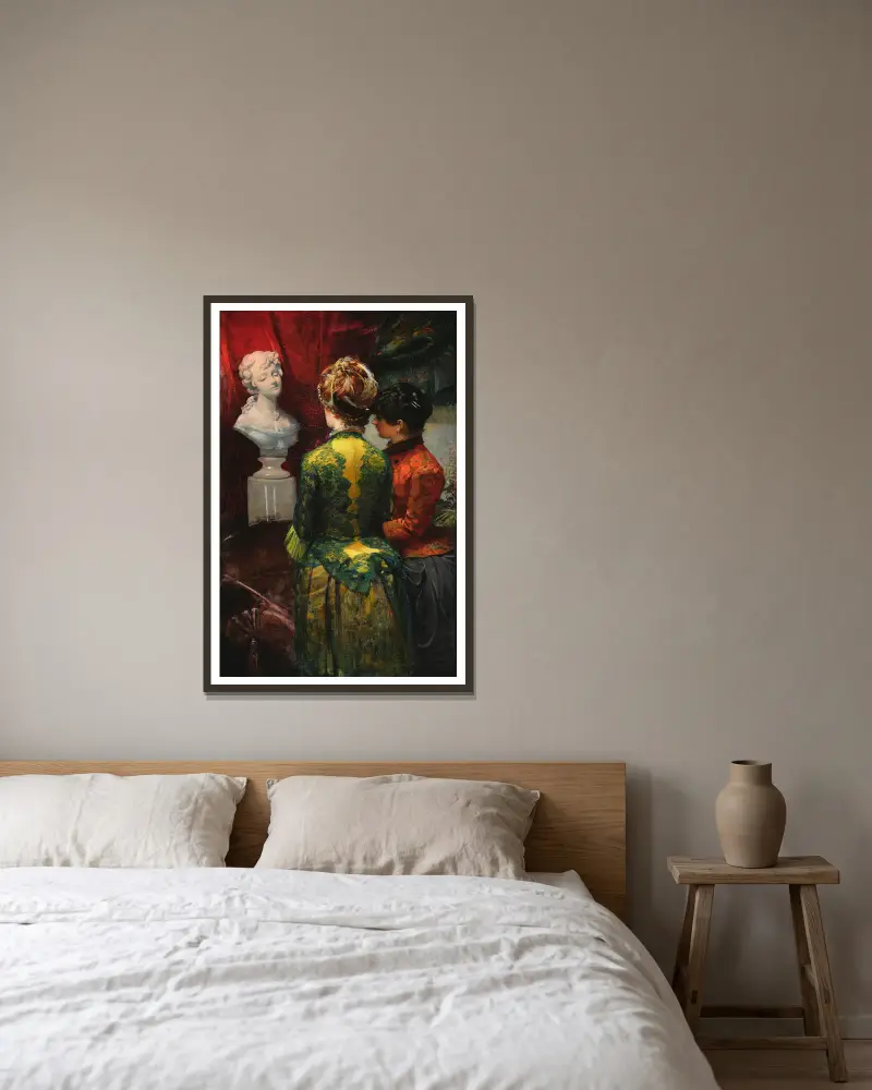 Im Boudoir von Leon Wyczółkowski gerahmt an einer Wand