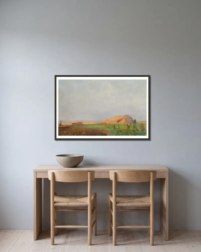 Garben von Leon Wyczółkowski gerahmt an einer Wand