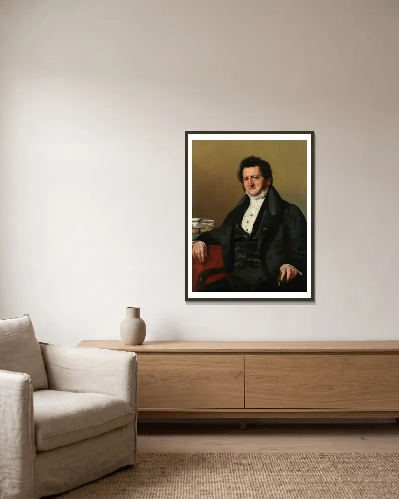 Banker David Seligmann, Freiherr von Eichthal av Franz Xaver Winterhalter inramad på en vägg