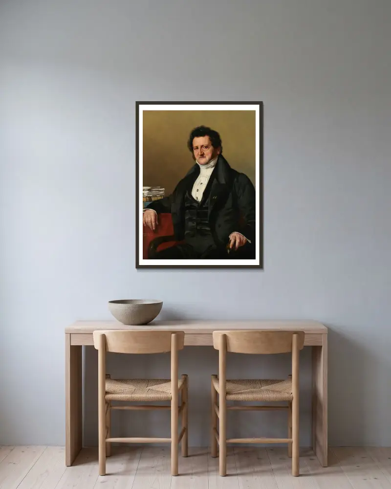 Banker David Seligmann, Freiherr von Eichthal av Franz Xaver Winterhalter inramad på en vägg