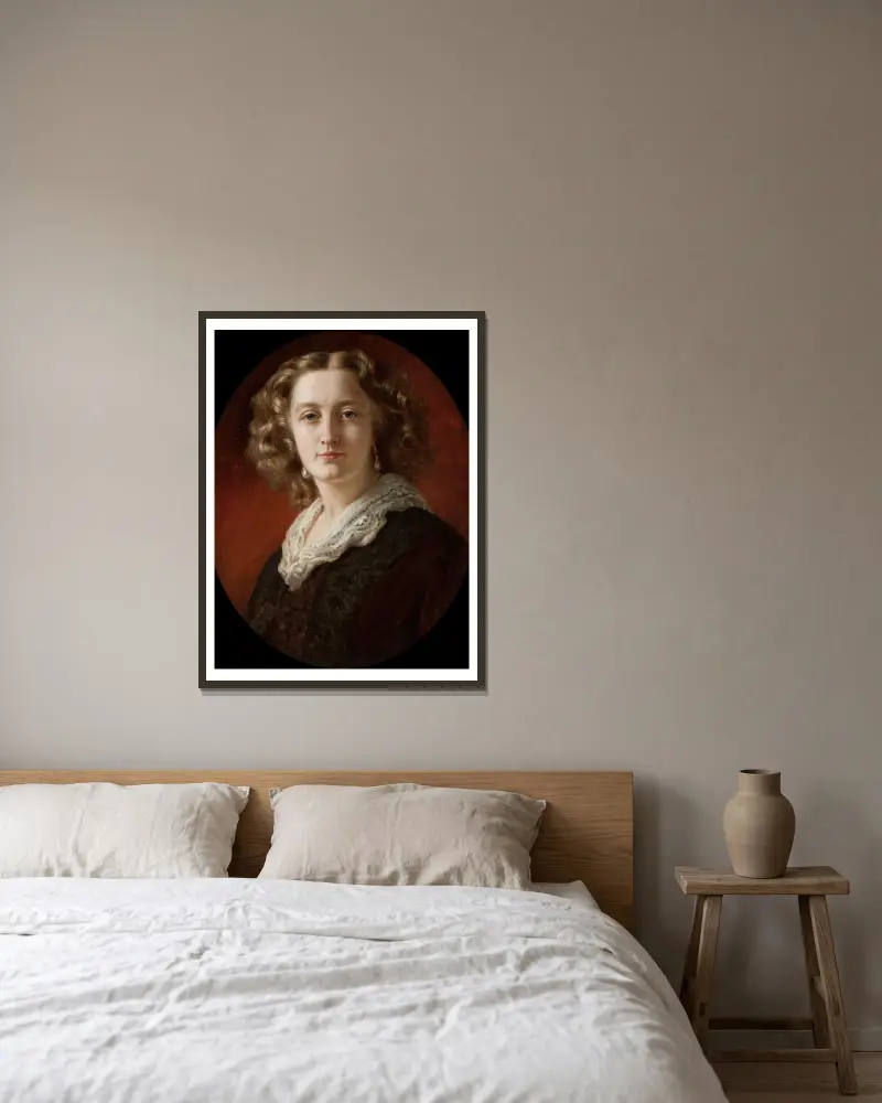 Porträtt av Zofia Odescalchi, född Branicka av Franz Xaver Winterhalter inramad på en vägg