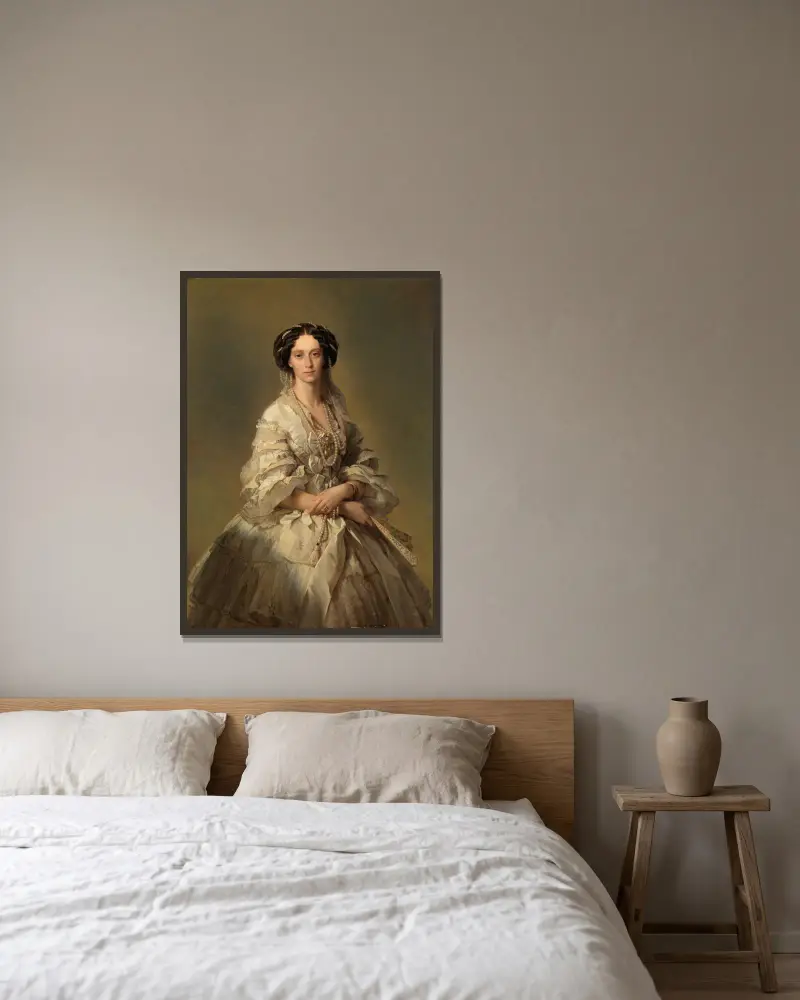 Tsaritsan Maria Alexandrovna av Ryssland av Franz Xaver Winterhalter inramad på en vägg