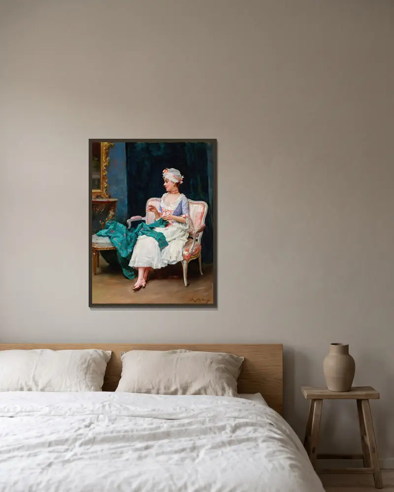 Aline av Raimundo de Madrazo y Garreta inramad på en vägg