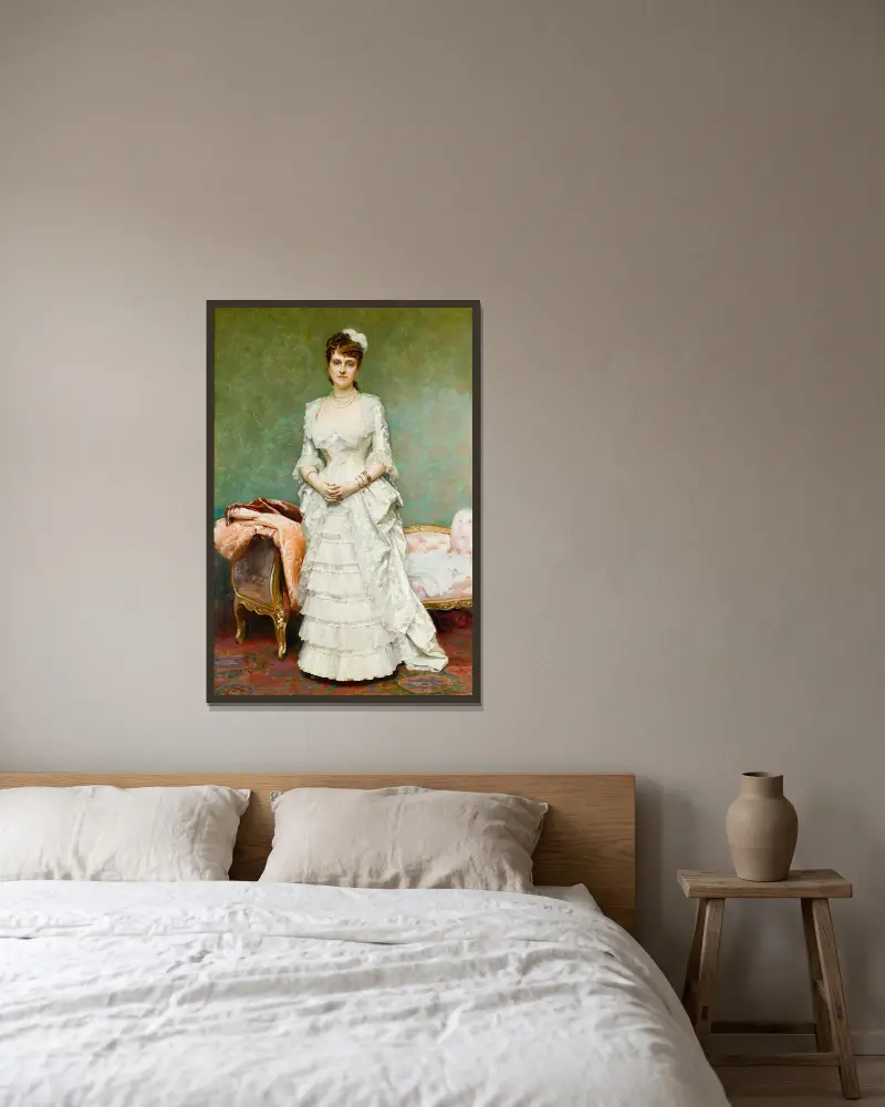 Before the ball av Raimundo de Madrazo y Garreta inramad på en vägg