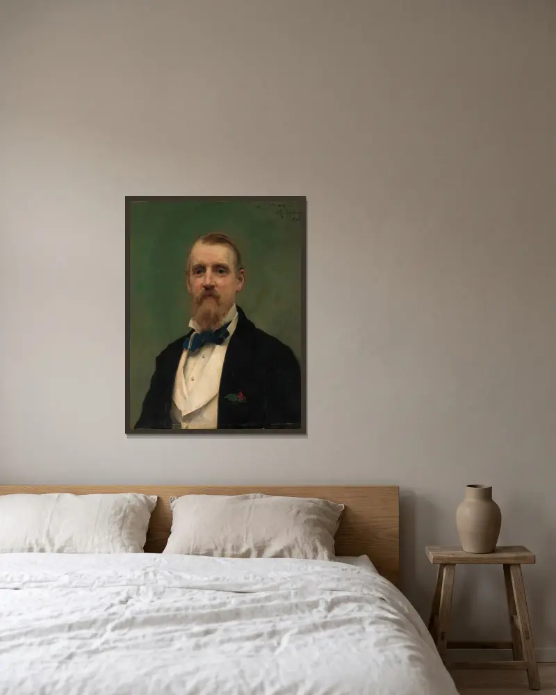 Samuel P. Avery (1822–1904) av Raimundo de Madrazo y Garreta inramad på en vägg