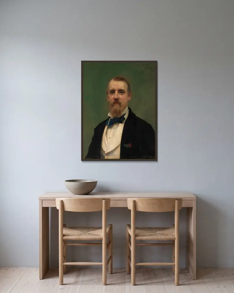 Samuel P. Avery (1822–1904) av Raimundo de Madrazo y Garreta inramad på en vägg