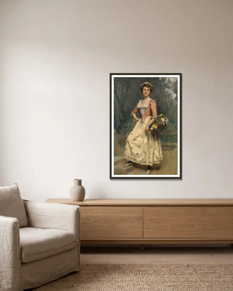 Spring Beauty av Raimundo de Madrazo y Garreta inramad på en vägg