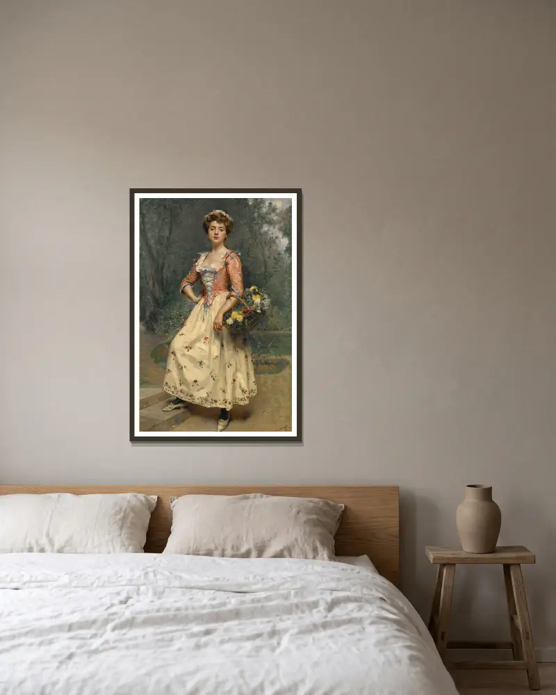 Spring Beauty av Raimundo de Madrazo y Garreta inramad på en vägg