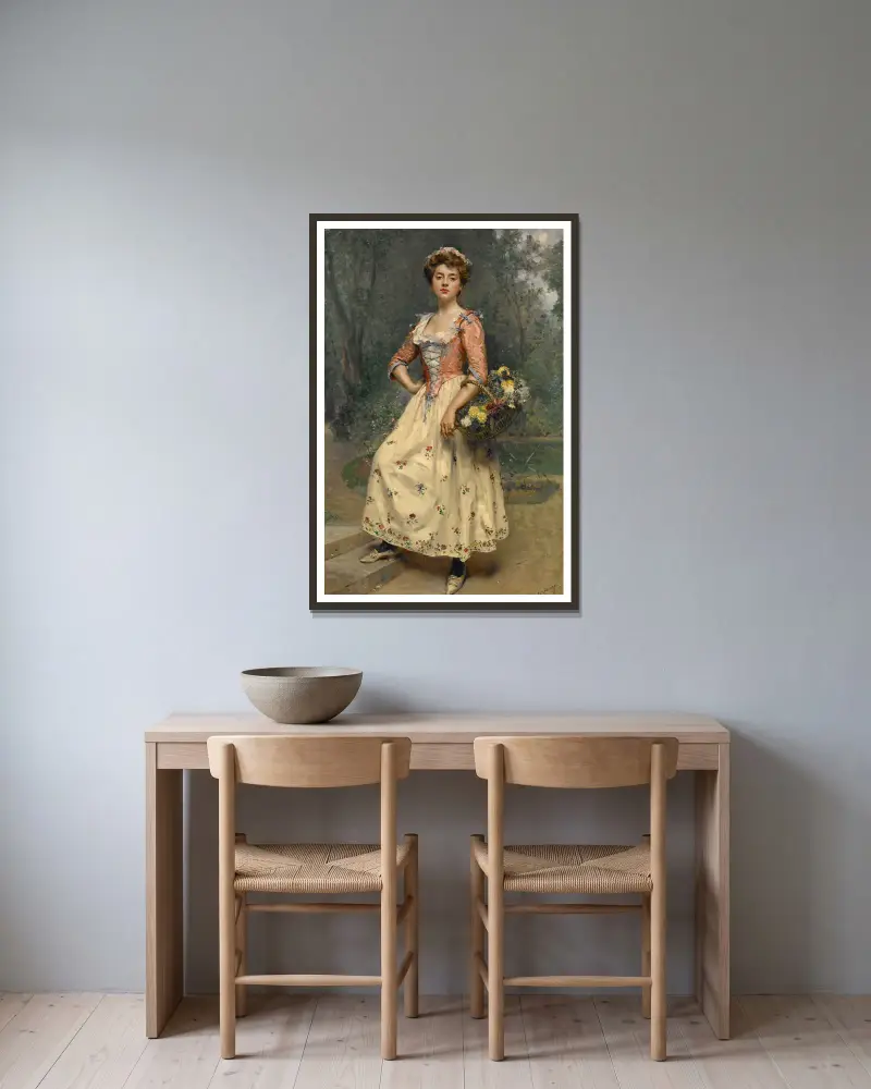 Spring Beauty av Raimundo de Madrazo y Garreta inramad på en vägg