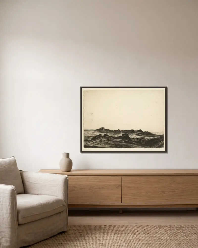 Arran Peaks von David Young Cameron gerahmt an einer Wand