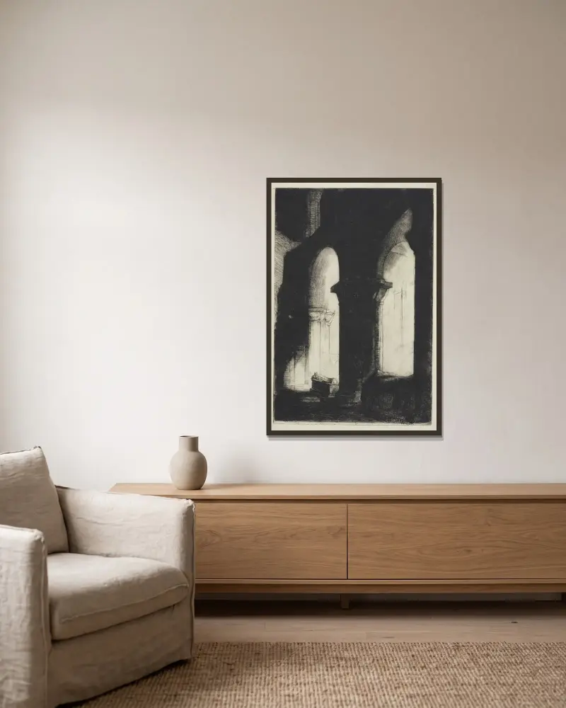 Winchester Cathedral von David Young Cameron gerahmt an einer Wand