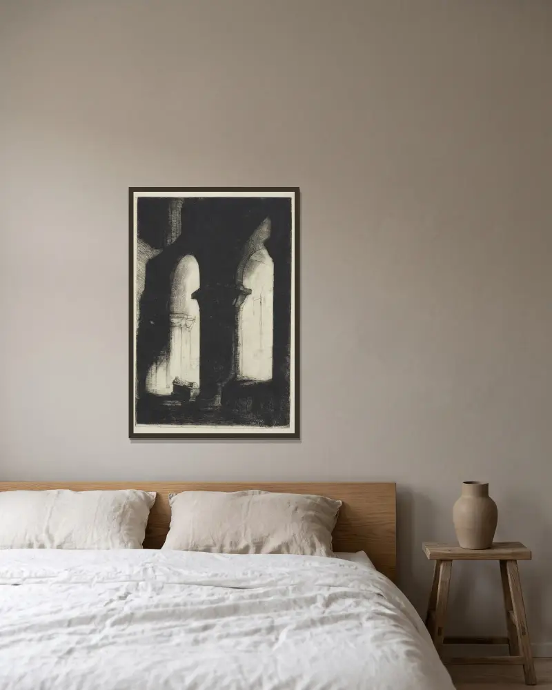 Winchester Cathedral von David Young Cameron gerahmt an einer Wand