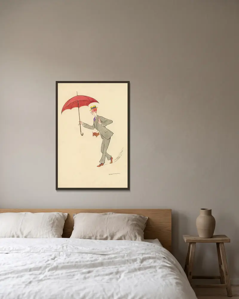 Paul Ardot in Victor Léons „La divorcée“, 1911 – Nr. 2 von Yves Marevéry gerahmt an einer Wand
