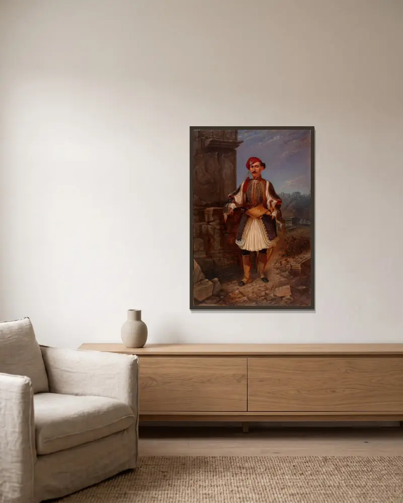 Russischer Mann – St. Petersburg von Antonio Zeno Shindler gerahmt an einer Wand