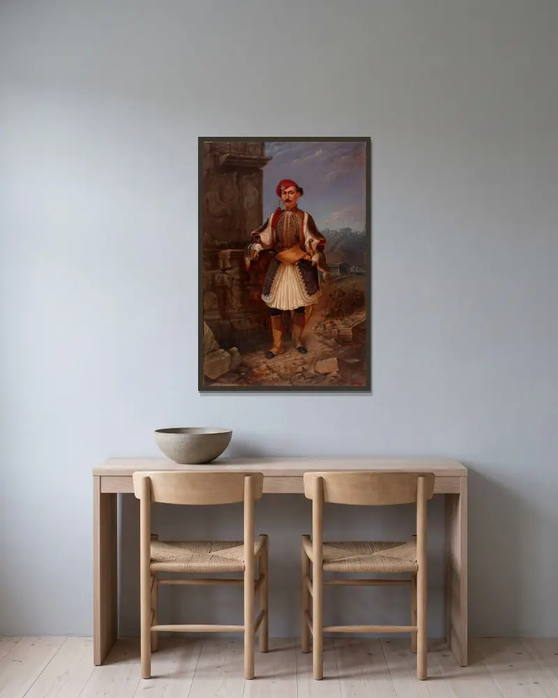 Russischer Mann – St. Petersburg von Antonio Zeno Shindler gerahmt an einer Wand