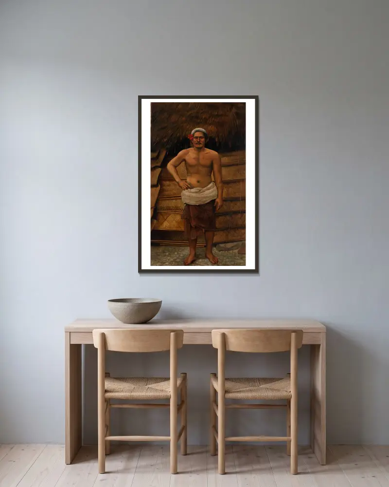 Samojský muž, Antonio Zeno Shindler v rámu na stěně