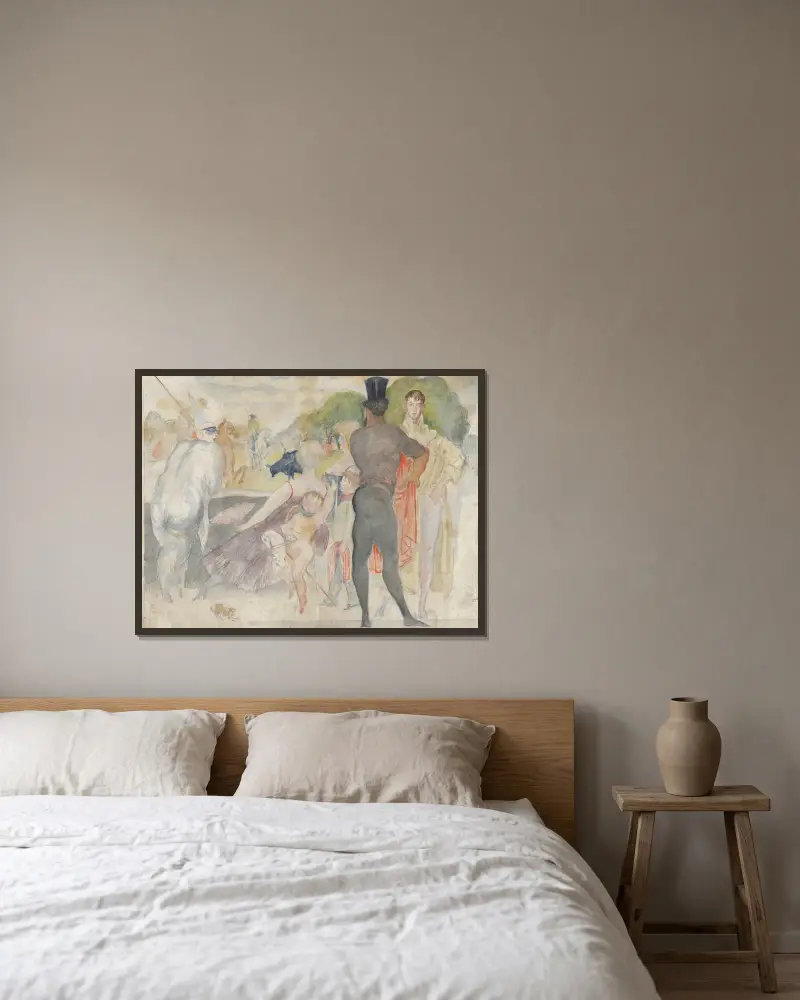 Booth I mit einem Selbstporträt von Zygmunt Waliszewski gerahmt an einer Wand