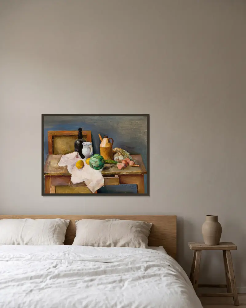 Still life, 1925 av Zygmunt Waliszewski inramad på en vägg