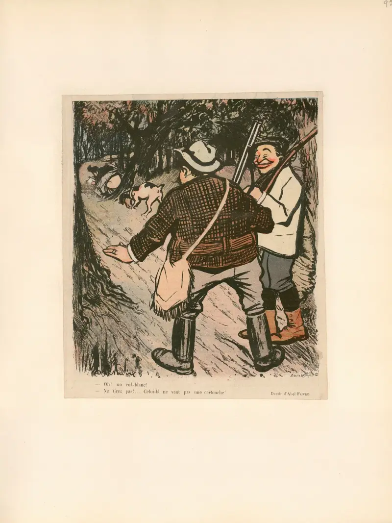 Oh! Un cul-blanc! von Abel Faivre