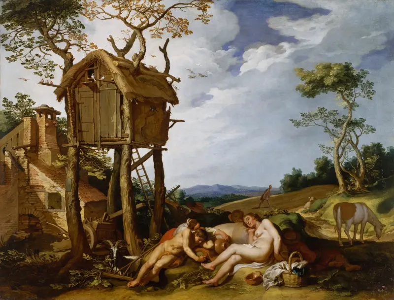 Liknelsen om vetet och ogräset av Abraham Bloemaert
