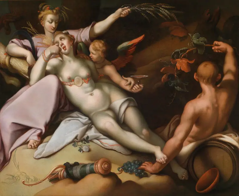 Sine Baccho Et Cenere Friget Venus von Abraham Bloemaert