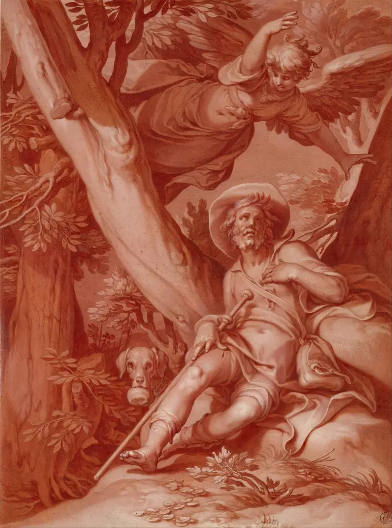 Der heilige Rochus von Abraham Bloemaert