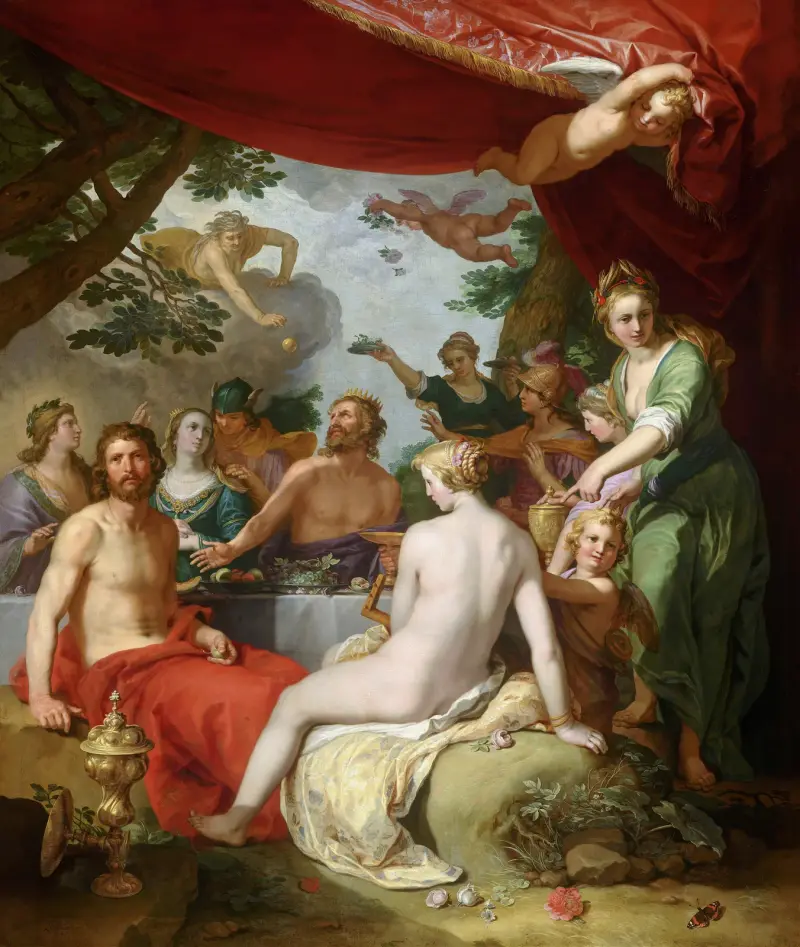 Gudarnas fest vid Peleus och Thetis bröllop av Abraham Bloemaert