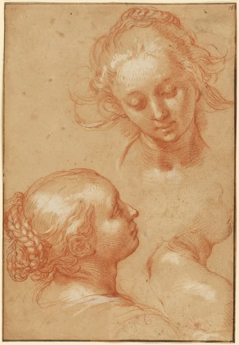Drei Studien von Frauen von Abraham Bloemaert