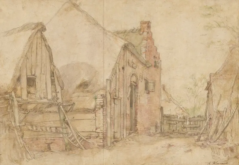 Blick auf einen Bauernhof von Abraham Bloemaert