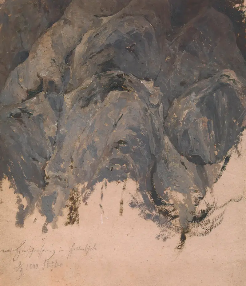 Felsstudie (Hirschensprung im Höllental), 1840 – nr 1 av Adalbert Stifter