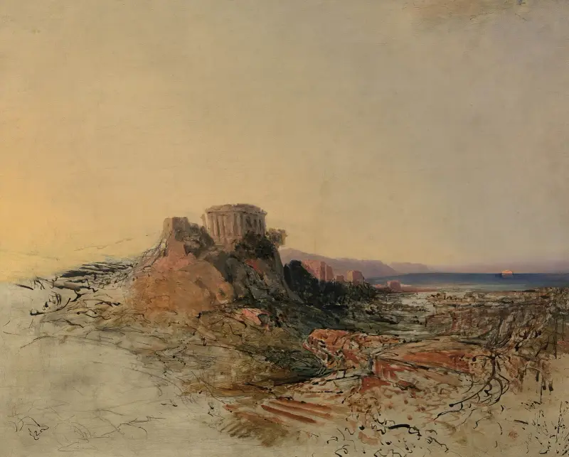 Griechische Tempelruinen, 1860 av Adalbert Stifter
