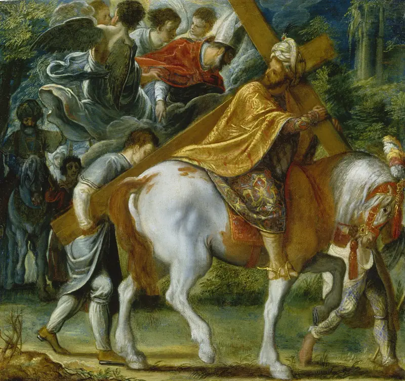 Heraclius zu Pferde mit dem Kreuz von Adam Elsheimer