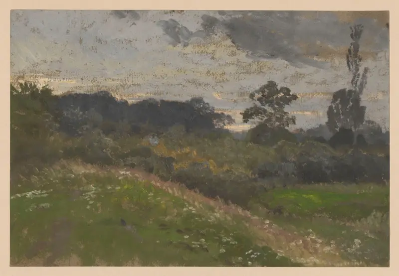Blooming meadow near Jelcz av Adolf Dressler