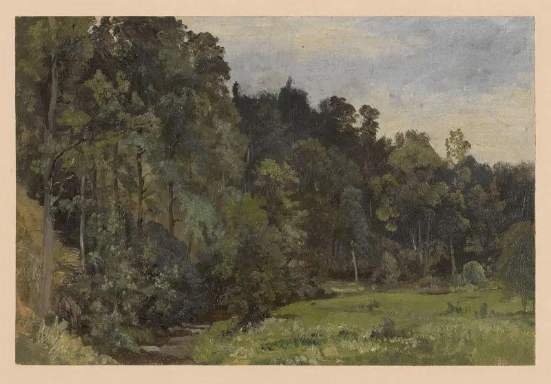Das Tal des Flusses Czyżynka bei Schloss Cisy von Adolf Dressler