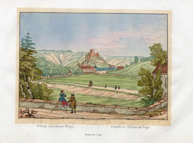 Château et Ruines de Sayn av Johann Adolf Lasinsky