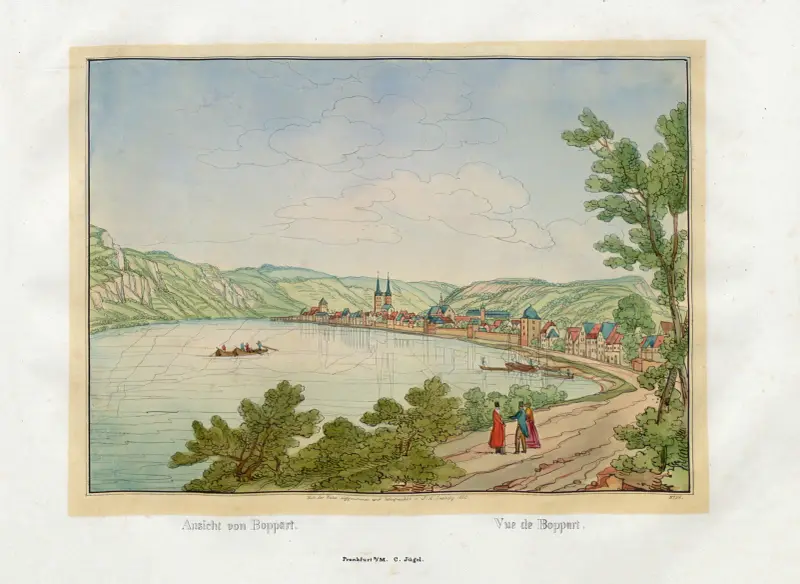 Pohled na Boppart, Johann Adolf Lasinsky