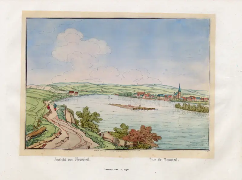 Pohled na Neuwied, Johann Adolf Lasinsky