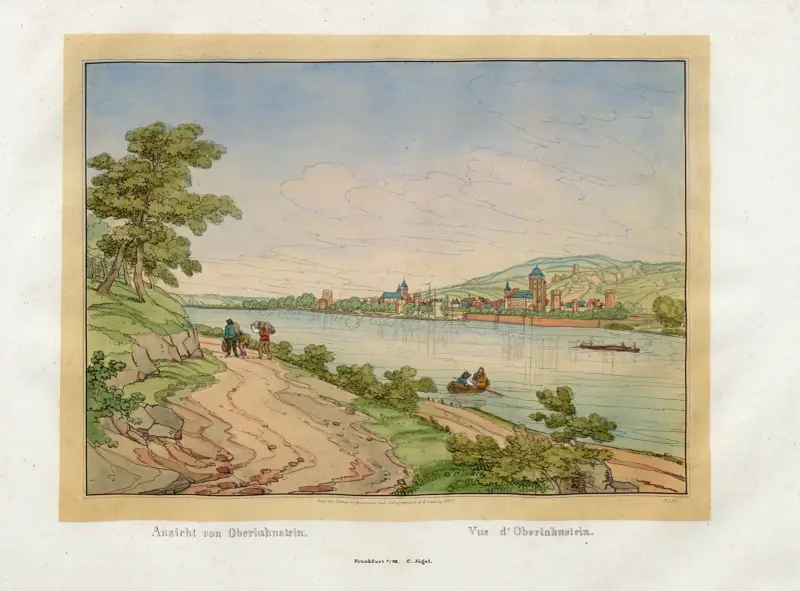 Vue d’Oberlahnstein av Johann Adolf Lasinsky
