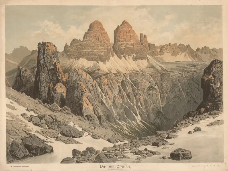 De tre topparna i Dolomiterna av Adolf Lehmann